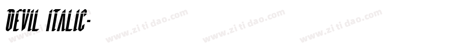 Devil Italic字体转换